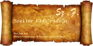 Szeiler Flórián névjegykártya